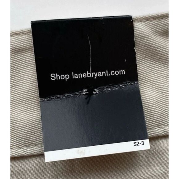 VENEZIA Lane Bryant Women's Shorts Size 18 Tan 100% Cotton - Picture 12 of 13